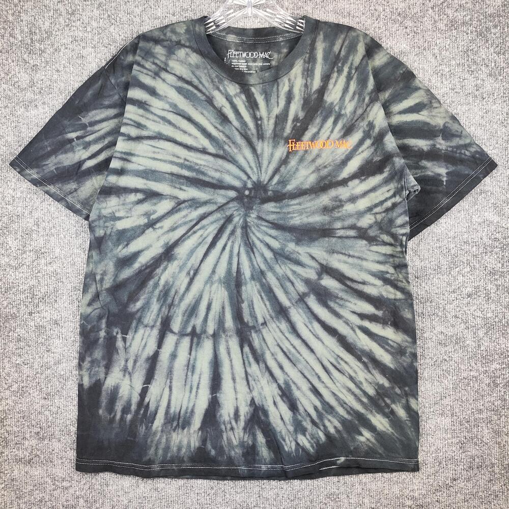 Fleetwood Mac Shirt Mens Large Multicolor Tie Dye On Tour Band Rock Graphic Tee
